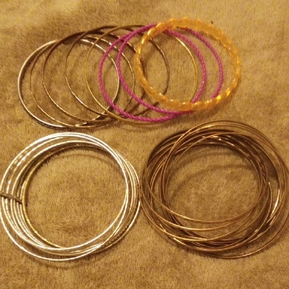 Chic Multicolor Bangle Bracelet Set